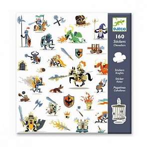 Наклейки – Рыцари, 160 стикеров (Djeco, 08886k)